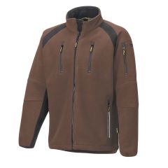 °Fleece Jacke 8765 braun/schwarz